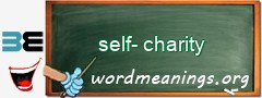WordMeaning blackboard for self-charity